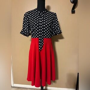 Chic Red A-Line Skirt for Women